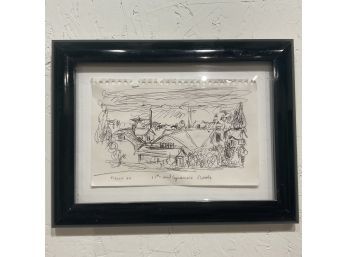 1989 Signed 67th And Sycamore Seattle Framed Ink On Paper (#1)