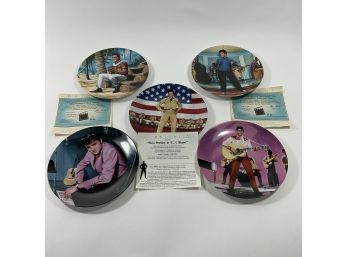 Lot Of 5 Elvis Collector Plates 1992 By Bradford Exchange