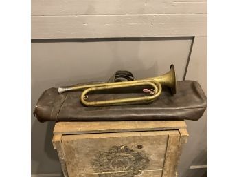 Vintage Brass Horn With Bag (Shipping)