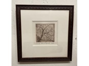 1990 Signed Reno Artist And Squirrel Framed Art Number 8/20