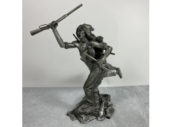 1986 Jim Ponter 'Cheyenne Brave' Pewter By Franklin Mint 3349/4500 (Shipping)