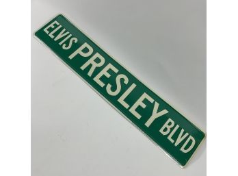 Elvis Presley Tin Street Sign 'Elvis Presley Blvd'