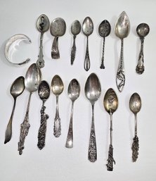 Assorted Sterling Spoons & A Bracelet