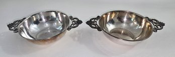 Two Caycia Sterling Silver Ecuelle - Soup Bowls