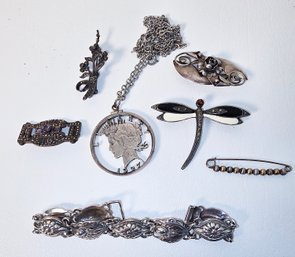 Assorted Vintage Silver Jewelry
