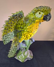 Handcrafted Ceramic Amazon Parrot Figurine