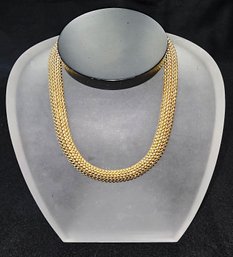 Solid 14k Yellow Gold Mesh Necklace 70.1 Grams