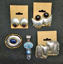 Designers Robin Schechtel Earrings & Louis L. Booth Jewerly, Plus Opal, Pearl & Topaz Pendant