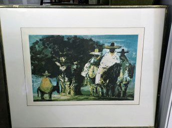 Salvatore Fiume C.1970 Numbered Framed Print - Messicani