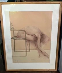 Bruno Bruni 1986 Framed Lithograph Print - La Sedia