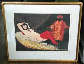 Salvatore Fiume Numbered Framed Print- Odalisca