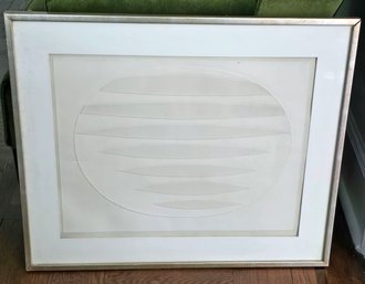 Angelo Savelli Molded Paper Mid Century Modern Artwork