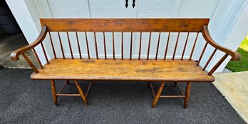 Antique Wood Deacon's Bench