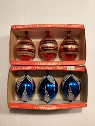 Two Boxes Vintage Unbreakable Ornaments