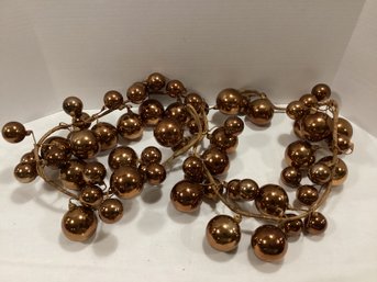 Deep Copper Christmas Ball Garland