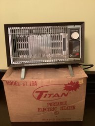 Vintage Titan Portable Heater In Original Box