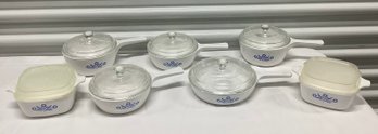 Vintage Corningware Cornflower Blue With Lids