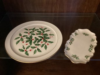 Lenox Holly Leaf & Holiday Platters