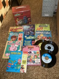 Sesame Street Case With Children's 45s