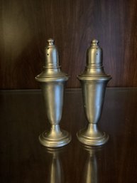 Pair Of Empire Pewter Weighted Salt & Peppers