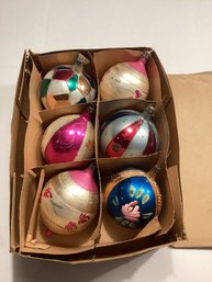 Box Of Vintage Christmas Ornaments