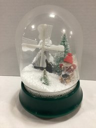 Vintage Musical Snow Blower Globe