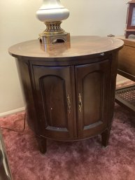 Barrel Cabinet Side Table