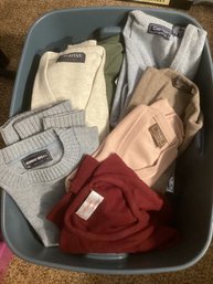 Tote Of Mostly Vintage Mens Sweaters