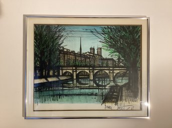 Original Bernard Buffet 1968 Lithograph Le Pont Neuf