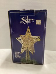 Vintage Brass Star Tree Topper