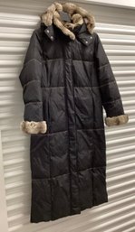 Hilary Radley  Full Length Parka With Side Zip Detail