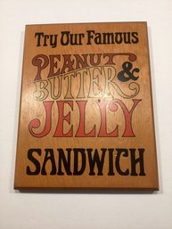 Vintage Kitschy Wood Kitchen Sign