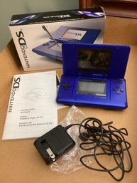 Electric Blue Nintendo DS With Box