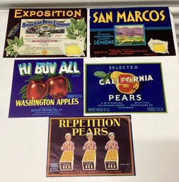 Early Fruit Crate Labels