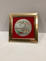 Vintage Himark Japan Small Framed Christmas Scene