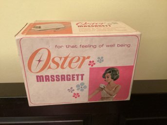 Vintage Oster Massagett With Original Box & Papers