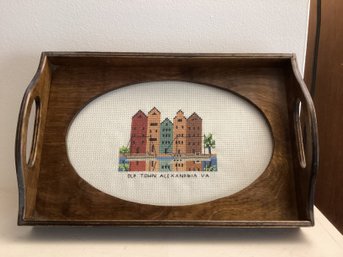 Vintage Needlepoint Tray