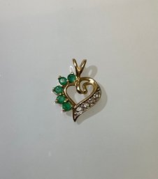 Marked 10k Gold Heart Pendant