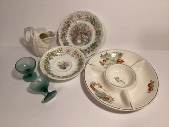 Royal Doulton Brambley Hedge, Japan Dip Tray, Czech Creamer