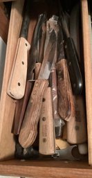 Contents Of Drawer Vintage Knives