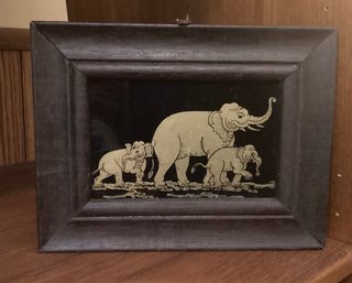 Vintage Elephant Mirrored Wall Decor