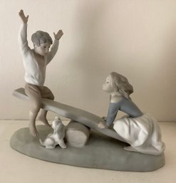 Lladro NAO Children On Seesaw