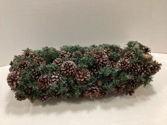 Real Birch Branch Centerpiece Candle Holder With Pinecones & Faux Pine