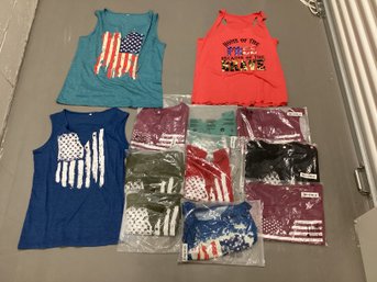 Get Ready For The 4Th! New In Package Patriotic Tanks