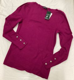 New With Tags Ralph Lauren Sweater With Shoulder & Button Sleeve Detail