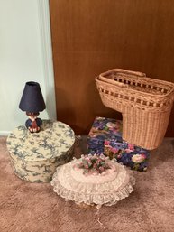 Baskets, Lamp, Hat Box