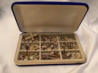 Box Full Of Costume Earrings & Pendants