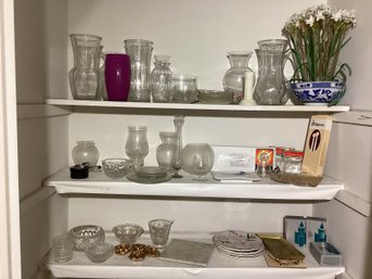 Contents Of Shelves, Vases, Candles & More