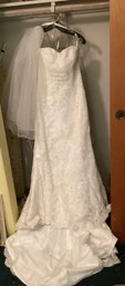 Modern Wedding Dress & Veil