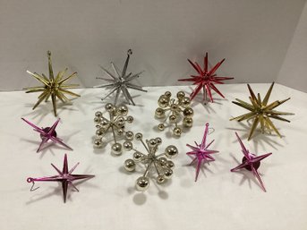 Vintage Sputnik Atomic Star Ornaments